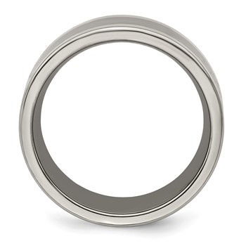 Edward Mirell Titanium with Sterling Silver Inlay 9mm Band — alternate view