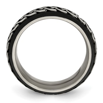 Edward Mirell Black Ti & Titanium Casted 9mm Band — alternate view