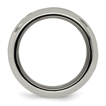 Edward Mirell Stainless Steel and Black Ti Double Cable 10.75mm Band — alternate view