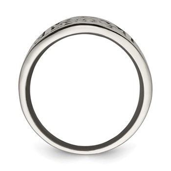 Edward Mirell Titanium Flat Casted Design Brushed/Polished 14mm Band — alternate view