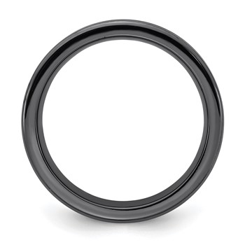 Edward Mirell Black Ti Teal Anodized with Laser Pattern 8mm Concave Band — alternate view