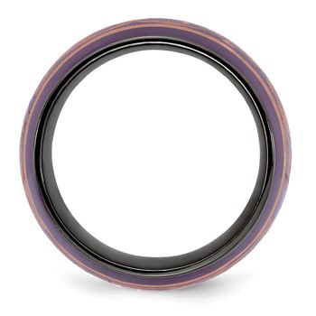 Edward Mirell Black Ti Domed Anodized Copper Color Band — alternate view