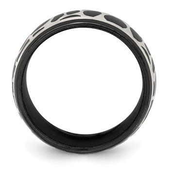 Edward Mirell Black Ti & Sterling Silver Polished Cobblestone Ring — alternate view