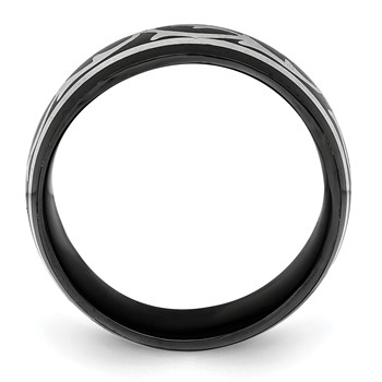 Edward Mirell Black Ti & Sterling Silver Polished Thorn Ring — alternate view