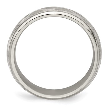 Edward Mirell Titanium & Sterling Silver Brushed & Polished Infinity Ring — alternate view