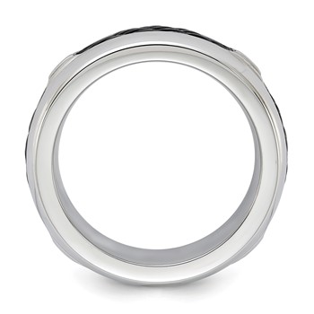 Edward Mirell Steel & Cable Polished 7mm Ring — alternate view