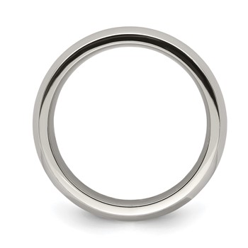 Edward Mirell Stainless Steel Red Carbon Fiber 8mm Band Size 10 — alternate view