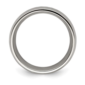 Edward Mirell Polished Cobalt with Sterling Silver Rope Inlay 9mm Band Size 10 — alternate view