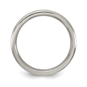 Edward Mirell Titanium Polished Concave 4mm Band — alternate view