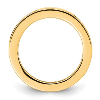 14k 2 carat Lab Grown Diamond VS+ F+ Princess Complete Channel Set Size 5.5 Eternity Band — alternate view