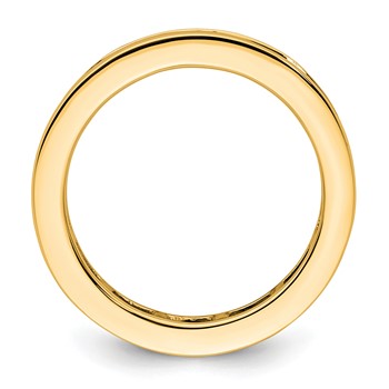 14k 2 carat Lab Grown Diamond VS+ F+ Princess Complete Channel Set Size 8.5 Eternity Band — alternate view