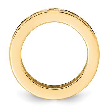 14k 3 carat Lab Grown Diamond VS+ F+ Princess Complete Channel Set Size 5.5 Eternity Band — alternate view