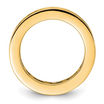 14k 3 carat Lab Grown Diamond VS+ F+ Princess Complete Channel Set Size 6.5 Eternity Band — alternate view