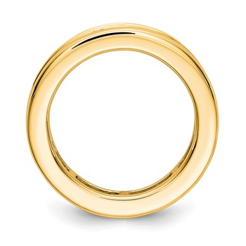 14k 3 carat Lab Grown Diamond VS+ F+ Princess Complete Channel Set Size 7.5 Eternity Band — alternate view