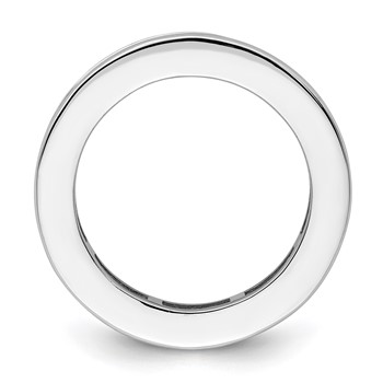 14k White Gold 3 carat Lab Grown Diamond VS+ F+ Princess Complete Channel Set Size 8.5 Eternity Band — alternate view