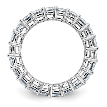 Platinum Emerald-cut Eternity Band Mounting — alternate view