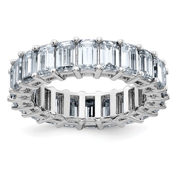 Platinum Emerald-cut Eternity Band Mounting
