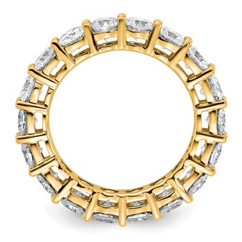 14k 3 5/8 carat Lab Grown Diamond VS/SI+ G+ Cushion Complete Size 4.5 Eternity Band — alternate view
