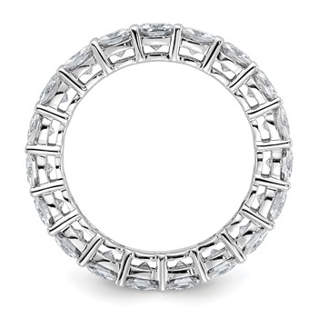 14k White Gold 3 5/8 carat Lab Grown Diamond VS/SI+ G+ Cushion Complete Size 6.5 Eternity Band — alternate view