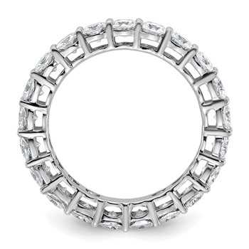 14k White Gold 3 5/8 carat Lab Grown Diamond VS/SI+ G+ Cushion Complete Size 8.5 Eternity Band — alternate view