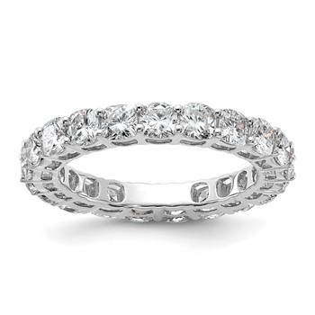 14k White Gold 3 5/8 carat Lab Grown Diamond VS/SI+ G+ Cushion Complete Size 8.5 Eternity Band