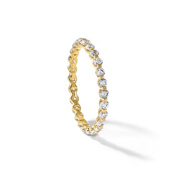 True Origin 14K Yellow Gold 7/8 carat Lab Grown Diamond VS+ F+ Size 4.5 Complete Eternity Band — alternate view