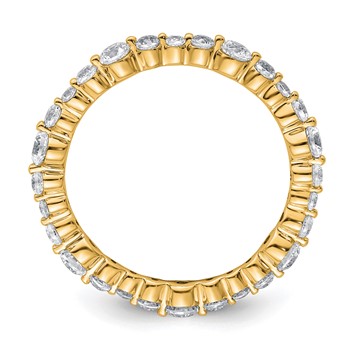 True Origin 14K Yellow Gold 1/2 carat Lab Grown Diamond VS+ F+ Size 4 Complete Eternity Band — alternate view