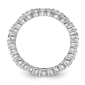 True Origin 14K White Gold 1 carat Lab Grown Diamond VS+ F+ Size 8.5 Complete Eternity Band — alternate view