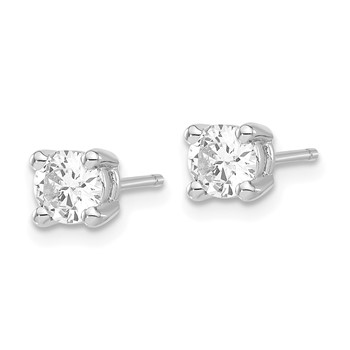 Sterling Silver Rhodium-plated Diamonore 5mm Stud Earrings — alternate view