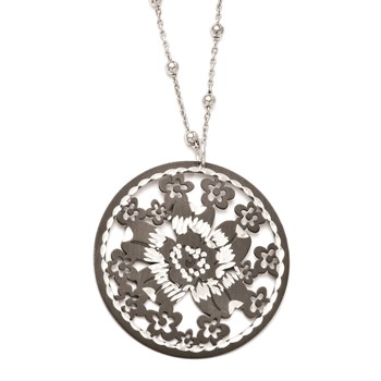 Leslie's Sterling Silver and Ruthenium-plated Necklace