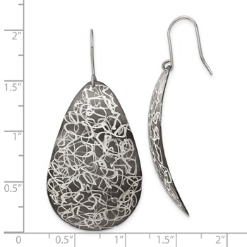 Leslie's Sterling Silver and Ruthenium Shepherd Hook Earrings — alternate view