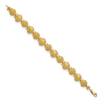 14k Textured Mixed Shells 7.25 inch Bracelet — alternate view