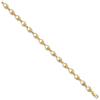 14k Polished Nantucket Basket 7.25 inch Bracelet — alternate view