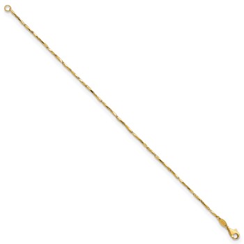 14K Polished Fancy Twisted Link 7.25 inch Bracelet — alternate view