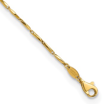 14K Polished Fancy Twisted Link 7.25 inch Bracelet