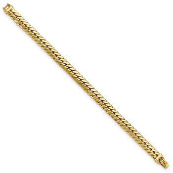 14k Polished 7.4mm Large Snake Chain 7.5 inch Bracelet — alternate view