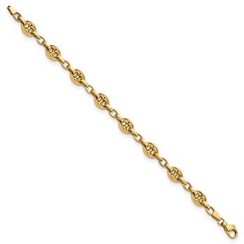 14K Polished 8.4mm Fancy Anchor/Mariner Link 7.75 inch Bracelet — alternate view