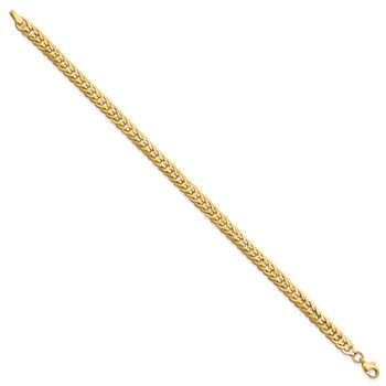 14K Polished 5mm Fancy Link 7.5 inch Bracelet — alternate view