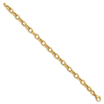 14K Polished 6.8mm Fancy Link 7.75 inch Bracelet — alternate view