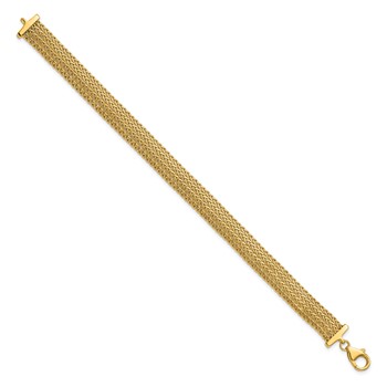 14K Polished 9.2mm Fancy Braided Link 7.5 inch Bracelet — alternate view