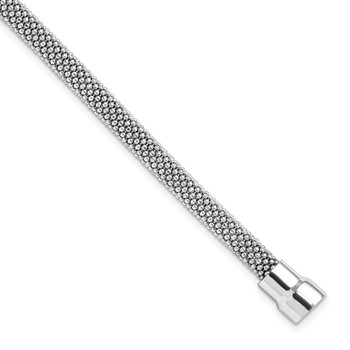Leslie's Sterling Silver Rhodium-plated Magnetic Bracelet