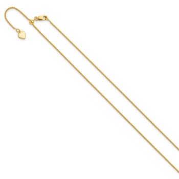 Leslie's Sterling Silver Gold-plated Adjustable 1mm Spiga Chain — alternate view