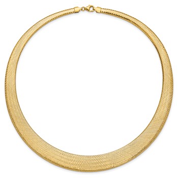 14k Mesh Tapered Necklace — alternate view