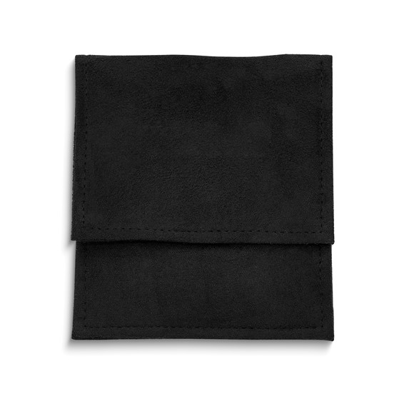 Magnetic Flap Pouches Pack of (10) Black Micro Suede Medium 4 inch 