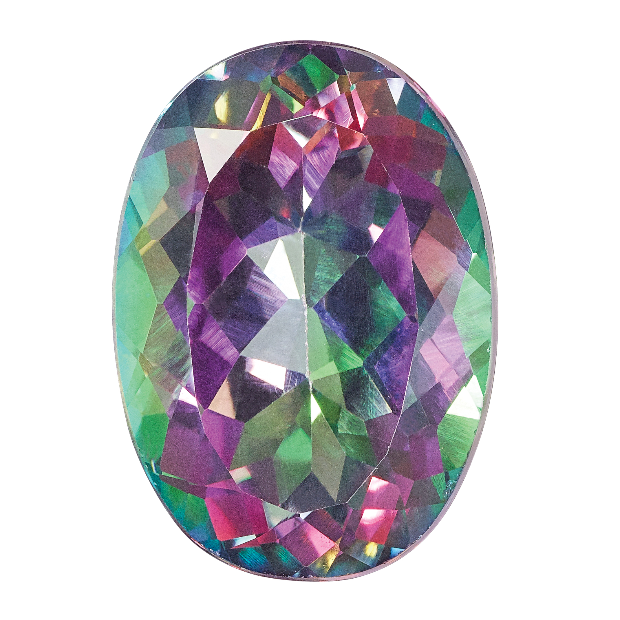 Azotic Coated Mystic Topaz 7x5mm Oval - Quality Gold