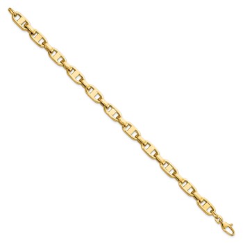 14k Polished 6mm Fancy Anchor Cable Link 8.5 inch Bracelet — alternate view