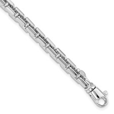 14K 5mm Hand Polished Fancy Link with Lobster Clasp Chain