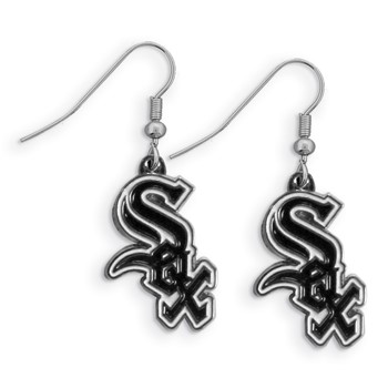 MLB Siskiyou Buckle Chicago White Sox Chrome Dangle Earrings