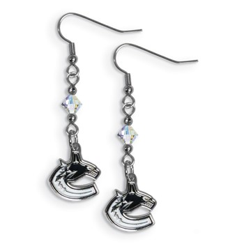 NHL Vancouver Canucks Crystal Dangle Earrings