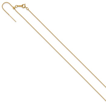 1/20 14K Gold Filled 1.0mm Adjustable Add-A-Bead Beaded 18.5in Chain — alternate view